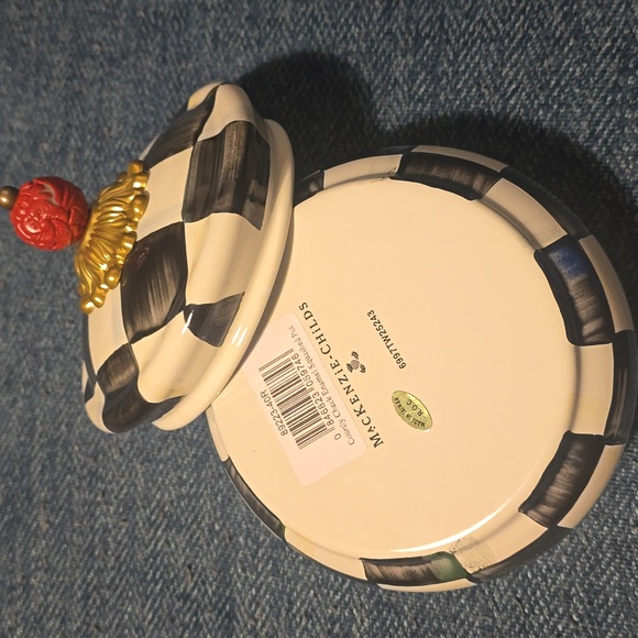 MACKENZIE + CHILDS Courtly Check Squashed Pot, Retail Price $99.95 USD - Picture 13 of 13
